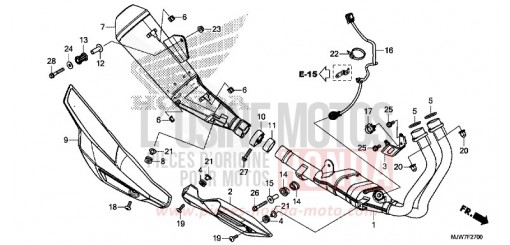 EXHAUST MUFFLER CB500FAJ de 2018